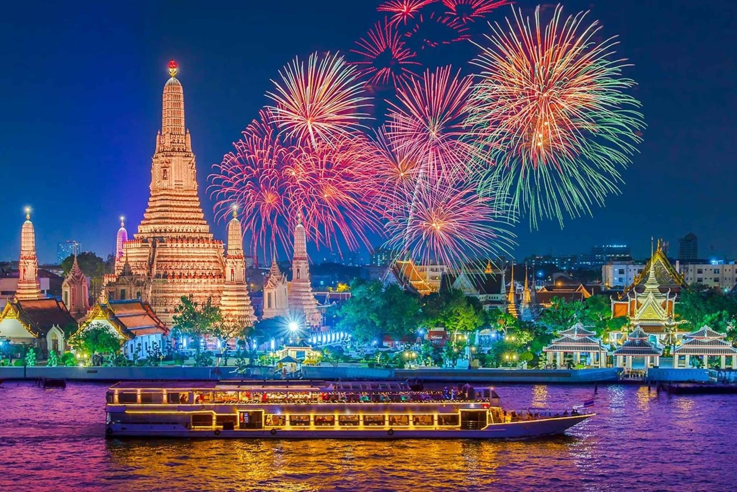 Bangkok: crociera sul Chao Phraya con buffet di lusso e ponte scoperto