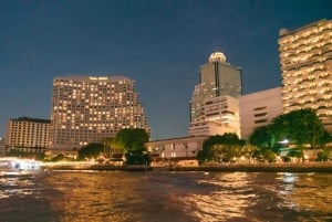 Bangkok: nocny rejs po rzece Chao Phraya łodzią long tail