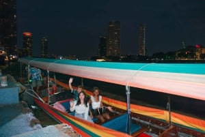Bangkok: nocny rejs po rzece Chao Phraya łodzią long tail