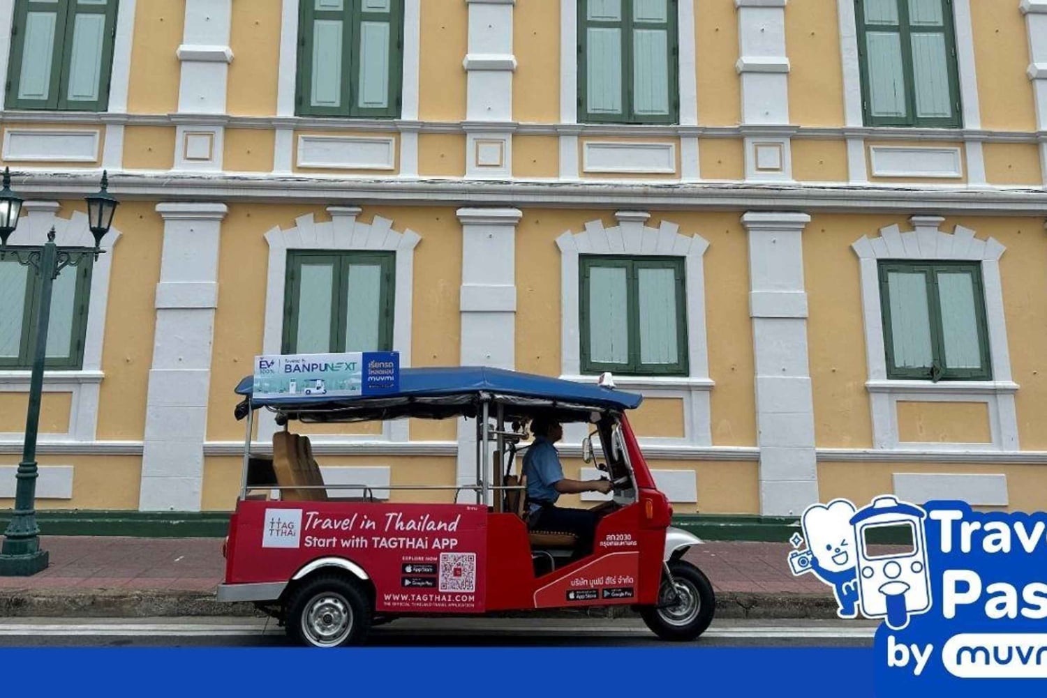 Bangkok-kombo: Tuk-tuk-appkort, Chao Phraya-båt och e-sim