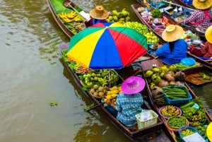 Bangkok: Damnoen Saduak und Zugmarkt mit Bootsfahrt