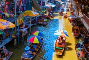 Bangkok: Damnoen Saduak flytende marked og togmarked med guide