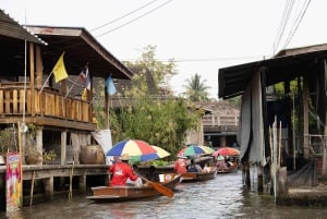 Bangkok: tour di 1 giorno al Grand Palace e al mercato galleggiante con trasferimento