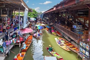 Bangkok: tour di 1 giorno al Grand Palace e al mercato galleggiante con trasferimento