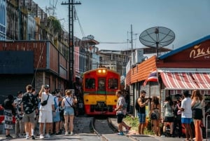 Bangkok: tour di 1 giorno al Grand Palace e al mercato galleggiante con trasferimento