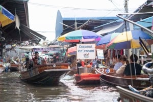 Bangkok : Visite du chemin de fer de Maeklong et du marché flottant