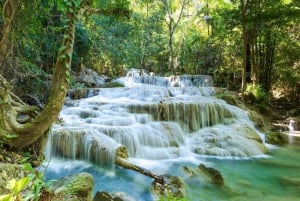 Bangkok: Erawan Falls och River Kwai privat dagsutflykt