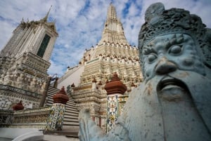 Bangkok: Abendtour mit Wat Arun, Wat Pho & Tuk Tuk-Fahrt