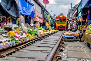 Bangkok : marché flottant et marché du train