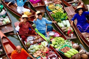 Bangkok : marché flottant et marché du train