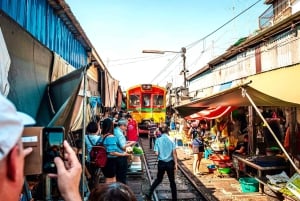 Bangkok : marché flottant et marché du train