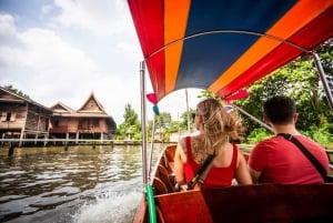 Marché flottant de Bangkok et promenade en bateau vers une ferme d'orchidées