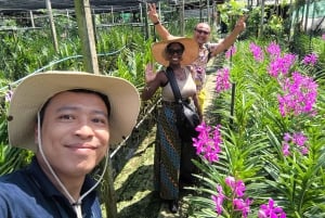 Bangkokin kelluvat markkinat ja veneajelu orkideatilalle