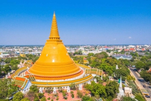 Bangkok: Flydende marked, Phra Pathom-pagoden og caféer