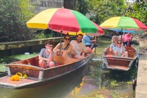 Privat flytende marked og togmarked + DRAGON-tempelet + thailandsk kafé