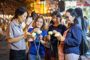 Bangkok: Mercado das flores e tour gastronómico noturno em Tuk Tuk