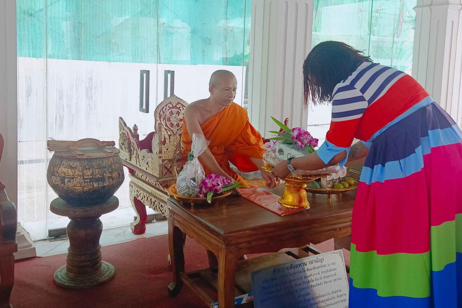 Bangkok: Blomstermarked, tempel og velsignelse fra en munk