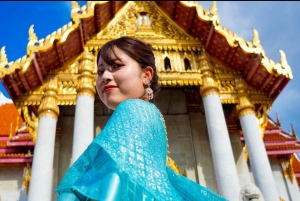 Bangkok: poranna wycieczka na Złotą Górę i do Marmurowej Świątyni – tuk tuk