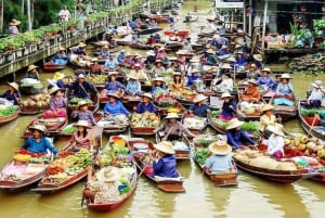 Бангкок: однодневная экскурсия по Большому дворцу и плавучему рынку с трансфером