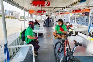 Bangkok: Passeio de bicicleta de meio dia pelas vidas locais e gastronomia com almoço