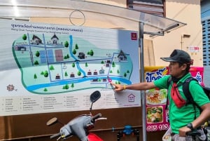 Bangkok: Passeio de bicicleta de meio dia pelas vidas locais e gastronomia com almoço