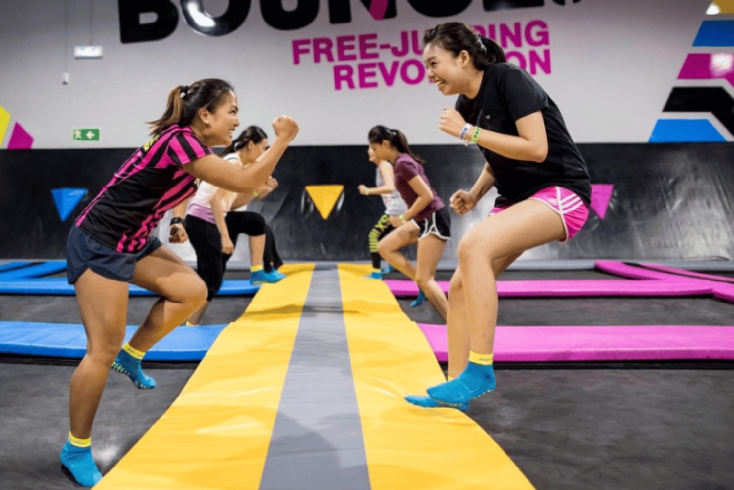 Bangkok: Indoor Trampoline Park Ticket with Grip Socks