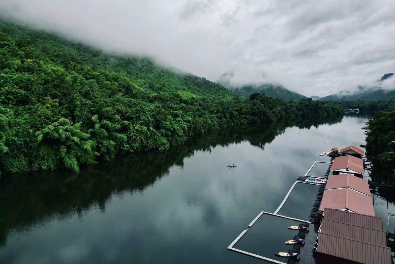 Bangkok: Kanchanaburi drijvend huis & wateractiviteiten