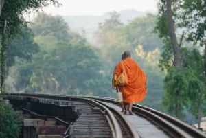 Bangkok: Tour di Kanchanaburi, del fiume Kwai e della ferrovia della morte