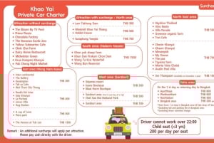 Bangkok: Tour particular em carro fretado pela natureza e vida selvagem de Khao Yai