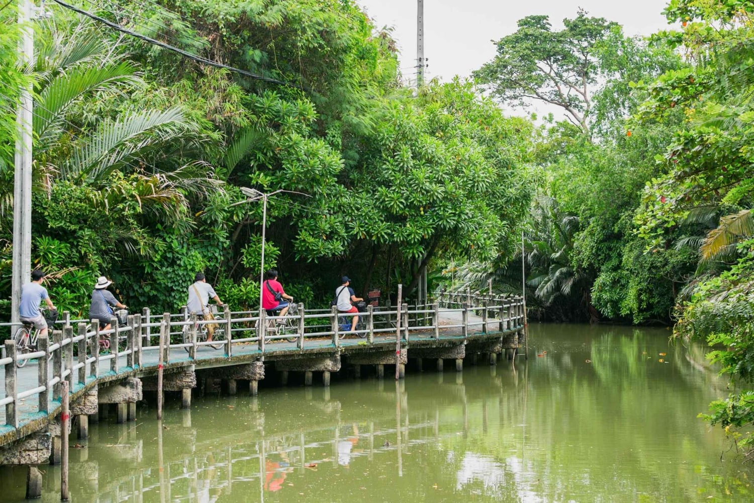 Bangkok: Mercado de Khlong Toei y Excursión en Bicicleta por la Isla de Bang Krachao