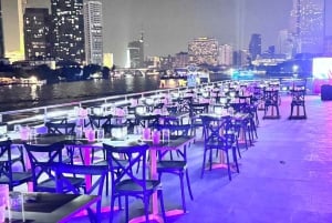 バンコク：ラグジュアリーホワイト サンセットまたはディナークルーズ（ビール付き）