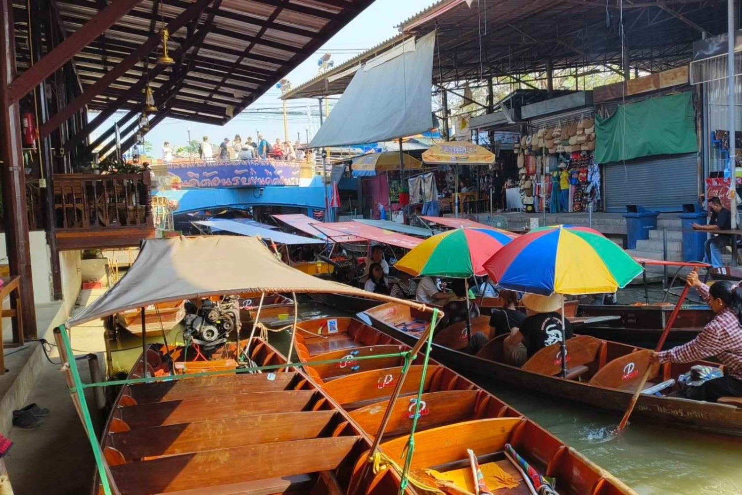 Bangkok: Maeklong-jernbanen, det flytende markedet og Hidden Town