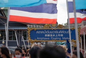 Bangkok: Targ kolejowy Maeklong i pływający targ Amphawa