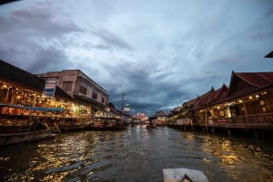 Bangkok : Marché ferroviaire de Maeklong et marché flottant d'Amphawa