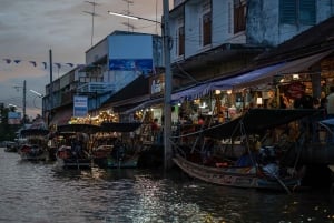 Bangkok : Marché ferroviaire de Maeklong et marché flottant d'Amphawa