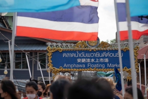 Bangkok : Marché ferroviaire de Maeklong et marché flottant d'Amphawa