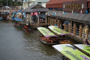 Bangkok : Marché ferroviaire de Maeklong et marché flottant d'Amphawa