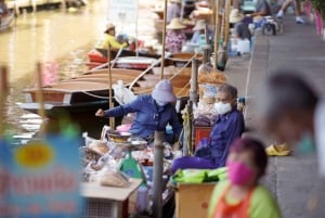 Bangkok: Maeklong Spoorwegmarkt en Drijvende Markt Tour