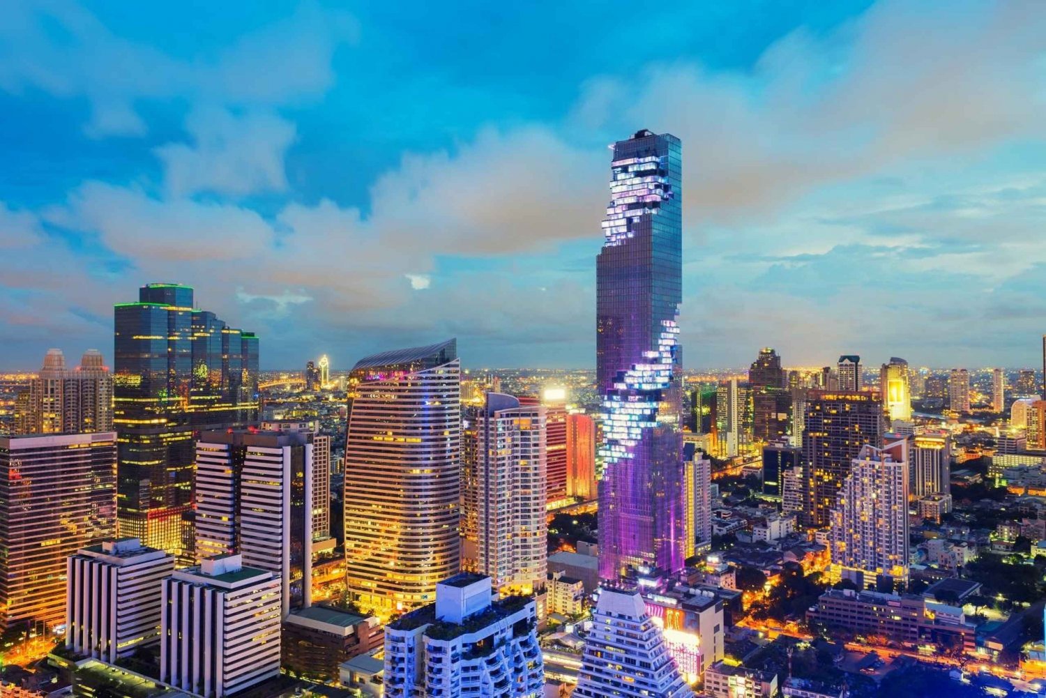 Bangkok: Mahanakhon SkyWalk Inträdesbiljett med tillval