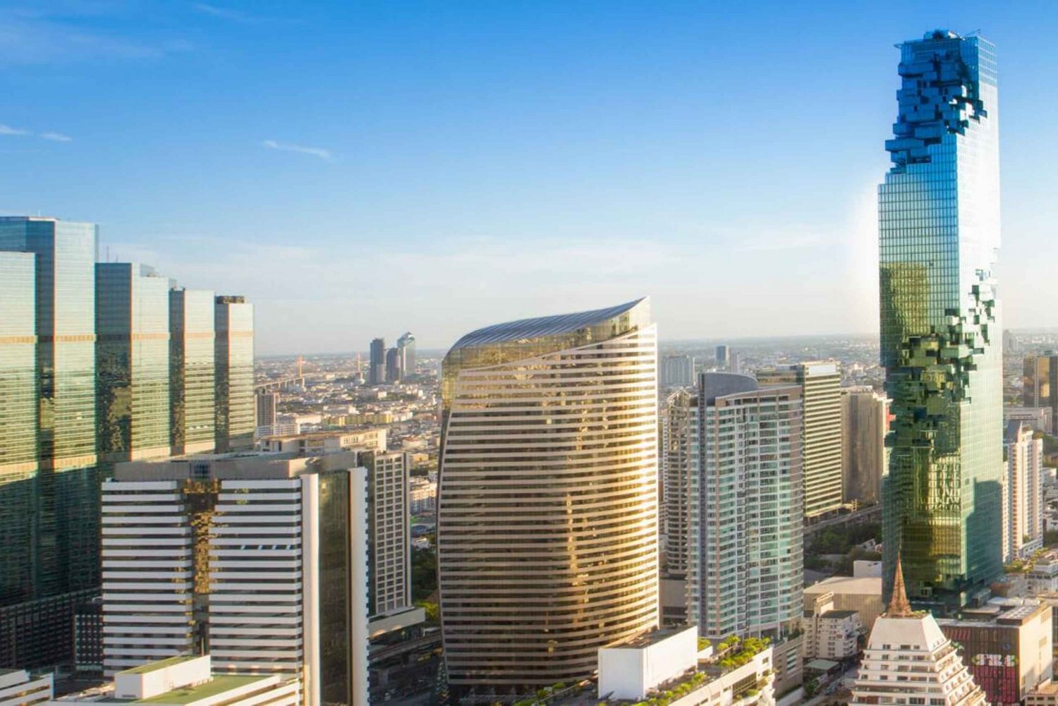 Bangkok: Mahanakhon Skywalk Sunset Ticket with Photo