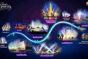 Bangkok: Crociera Meridiana con trasferimento facoltativo in hotel