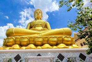 Bangkok: Tour privato dei canali e 2 templi con servizio di prelievo in hotel