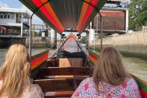 Bangkok: Tour privato dei canali e 2 templi con servizio di prelievo in hotel