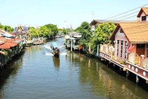 Bangkok: Tour privato dei canali e 2 templi con servizio di prelievo in hotel