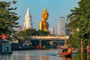 Bangkok: prywatna wycieczka po kanałach i 2 świątynie z odbiorem z hotelu