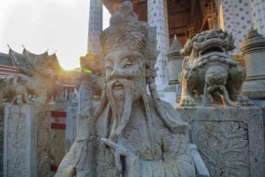 BANGKOK : Bateau privé à longue queue et 2 temples avec prise en charge à l'hôtel