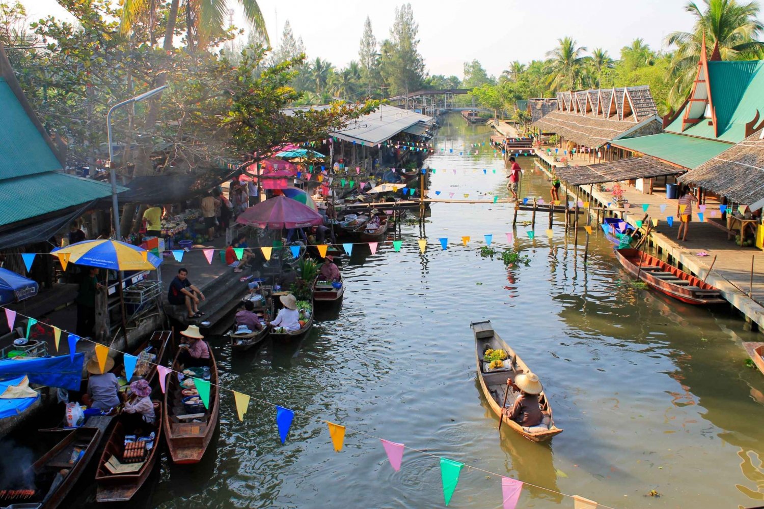 Från Bangkok: Thaka flytande marknad