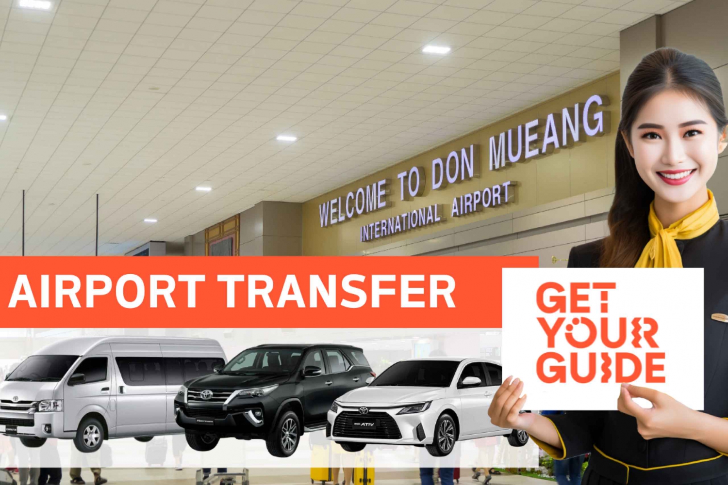 Bangkok: Privé transfer van/naar luchthaven Don Muang (DMK)
