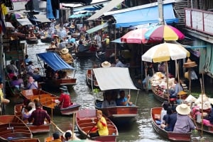 Bangkok: Jernbane, flytende marked og Chao Phraya-cruise