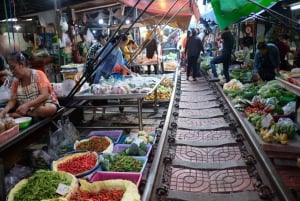 Bangkok: Privat tur til jernbanemarkedet og det flytende markedet
